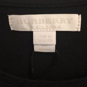 NWT black Burberry Children long sleeve tee Sz14Y